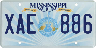 MS license plate XAE886