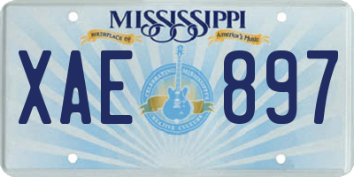 MS license plate XAE897