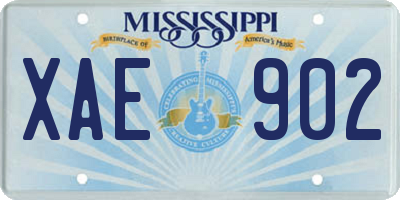 MS license plate XAE902