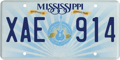 MS license plate XAE914