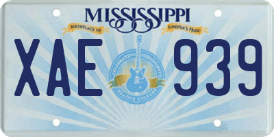 MS license plate XAE939