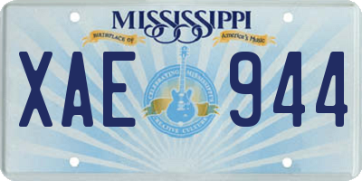 MS license plate XAE944