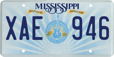 MS license plate XAE946