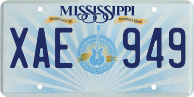 MS license plate XAE949