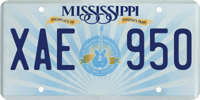 MS license plate XAE950