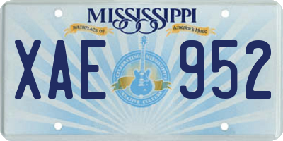 MS license plate XAE952