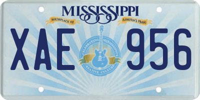MS license plate XAE956