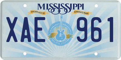 MS license plate XAE961
