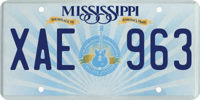 MS license plate XAE963