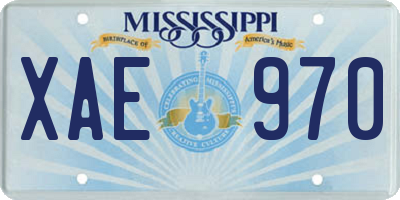 MS license plate XAE970