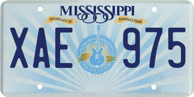 MS license plate XAE975