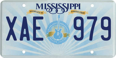 MS license plate XAE979