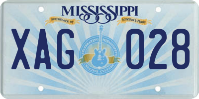 MS license plate XAG028