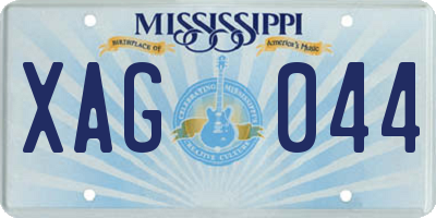 MS license plate XAG044