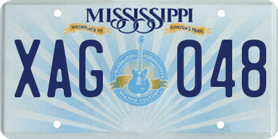 MS license plate XAG048