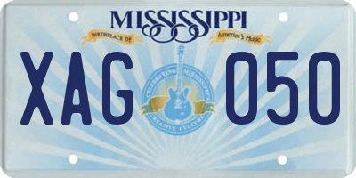 MS license plate XAG050