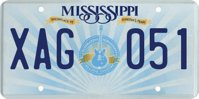 MS license plate XAG051