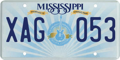 MS license plate XAG053