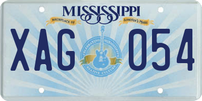 MS license plate XAG054