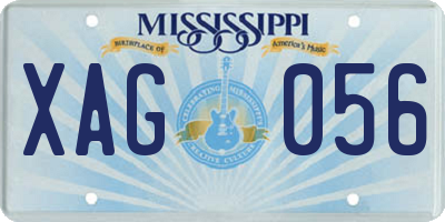 MS license plate XAG056
