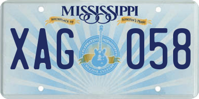 MS license plate XAG058
