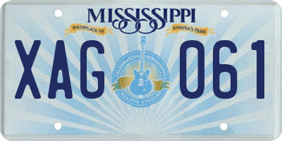 MS license plate XAG061