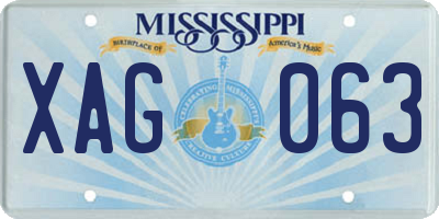 MS license plate XAG063