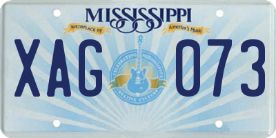 MS license plate XAG073