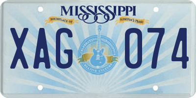 MS license plate XAG074