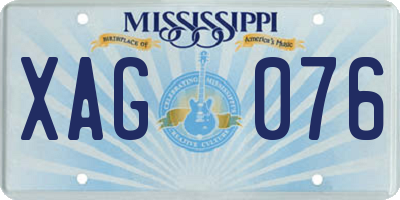 MS license plate XAG076