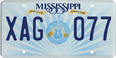 MS license plate XAG077
