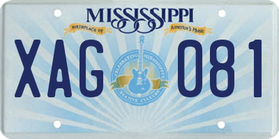 MS license plate XAG081