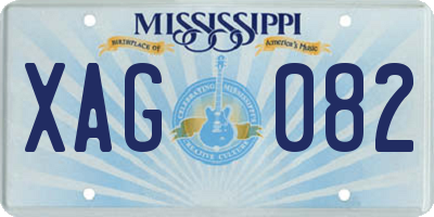 MS license plate XAG082