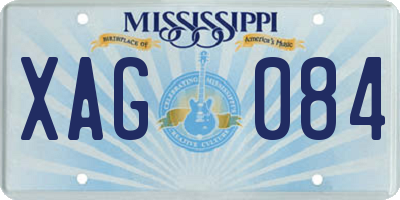 MS license plate XAG084