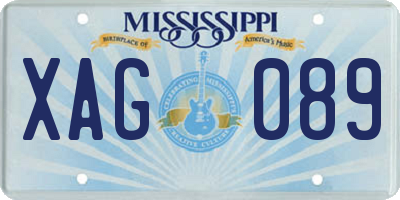 MS license plate XAG089