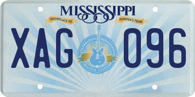 MS license plate XAG096