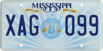 MS license plate XAG099
