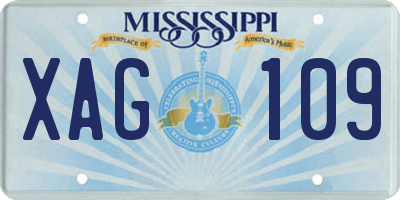 MS license plate XAG109