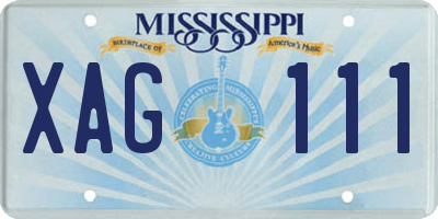MS license plate XAG111