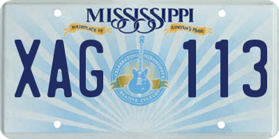 MS license plate XAG113