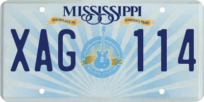 MS license plate XAG114