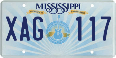 MS license plate XAG117