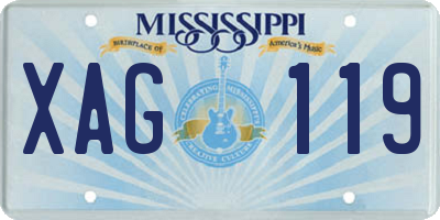 MS license plate XAG119