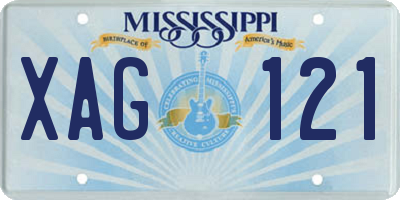 MS license plate XAG121