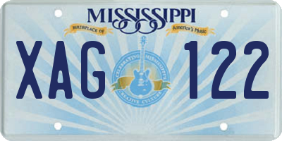 MS license plate XAG122