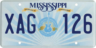 MS license plate XAG126