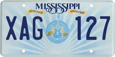 MS license plate XAG127