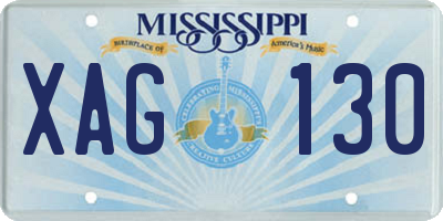 MS license plate XAG130