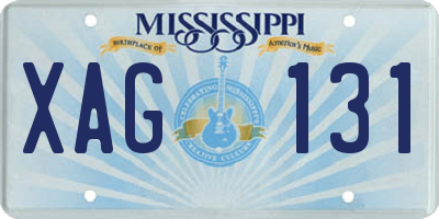 MS license plate XAG131