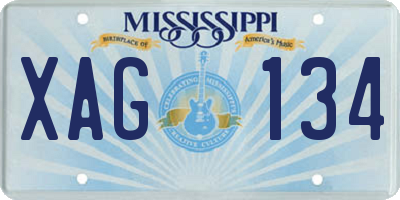MS license plate XAG134